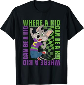 Chuck E. Cheese Where A Kid Can Be A Kid Modern Chuck Faded T-Shirt