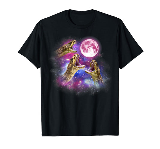 Rattlesnake Howling At The Moon Wildlife colorful T-Shirt