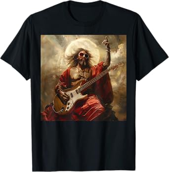 Heavy Metal Jesus Christ Guitar T-Shirt