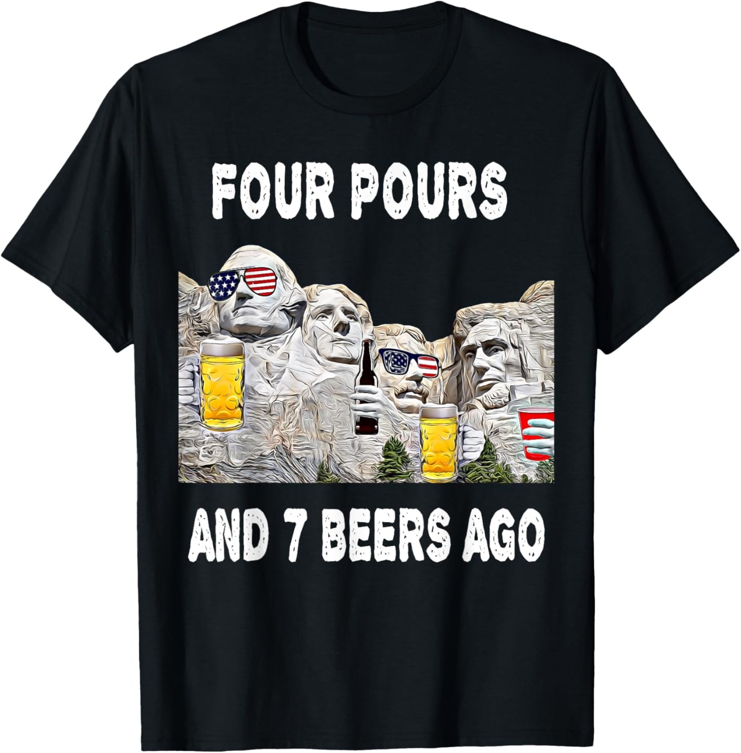 Abraham Abe Drinkin Shirt 4th of July USA Funny Ben Drankin T-Shirt
