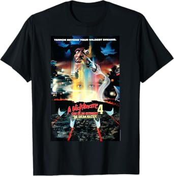 Nightmare on Elm Street Films - Movie Dream Master 4 Black T-Shirt