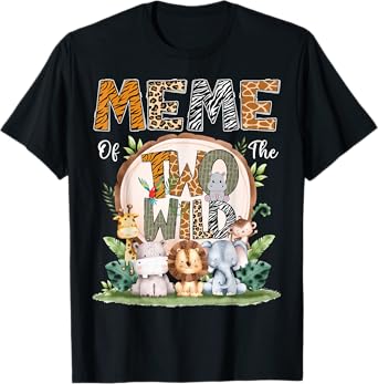 Meme Of The Two Wild Animal Safari 2Nd Birthday Party T-Shirt