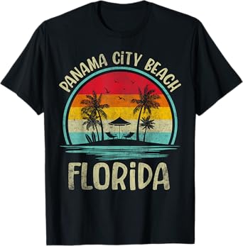 Panama City Beach Florida Palm Tree Family Summer Vacation T-Shirt