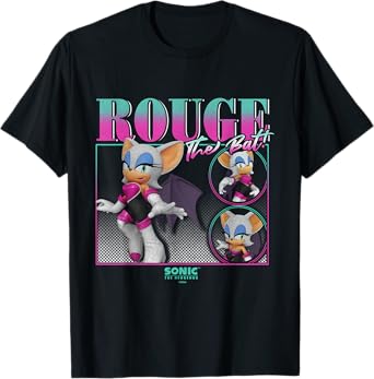 Sonic The Hedgehog Rouge The Bat Vintage Portrait T-Shirt