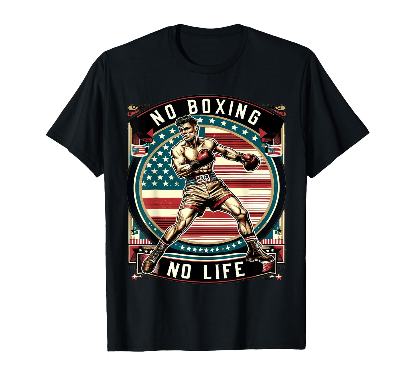 No Boxing No Life American Man Boxing T-Shirt
