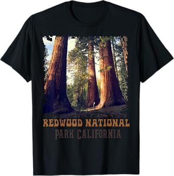 Humboldt Redwoods Retro US California state Vintage parks T-Shirt
