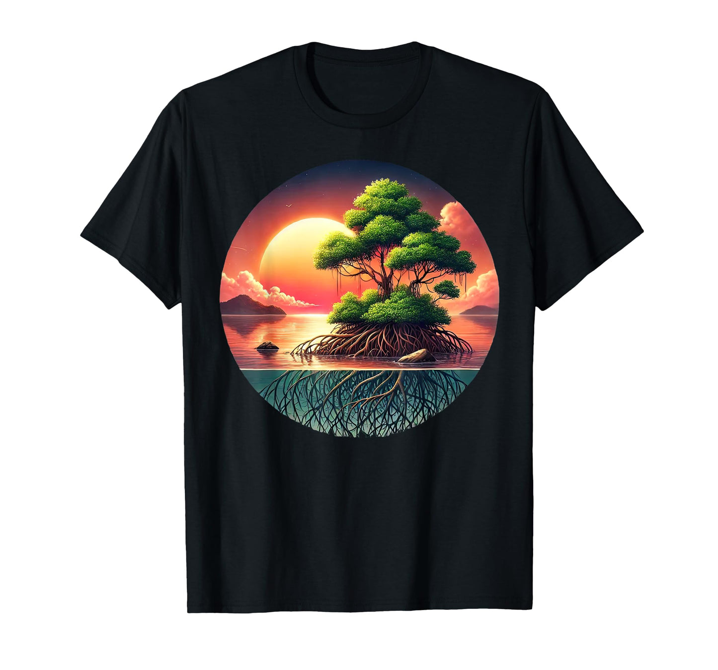 Mangrove Island Sunset - Ocean Conservation T-Shirt