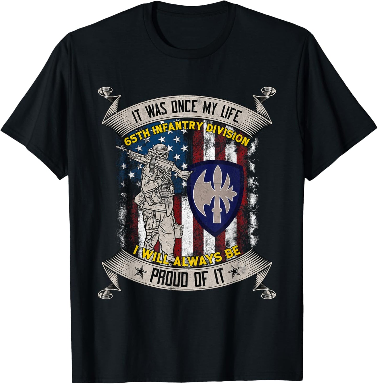 65th Infantry Division Veteran Vintage WWII Gift Tee T-Shirt