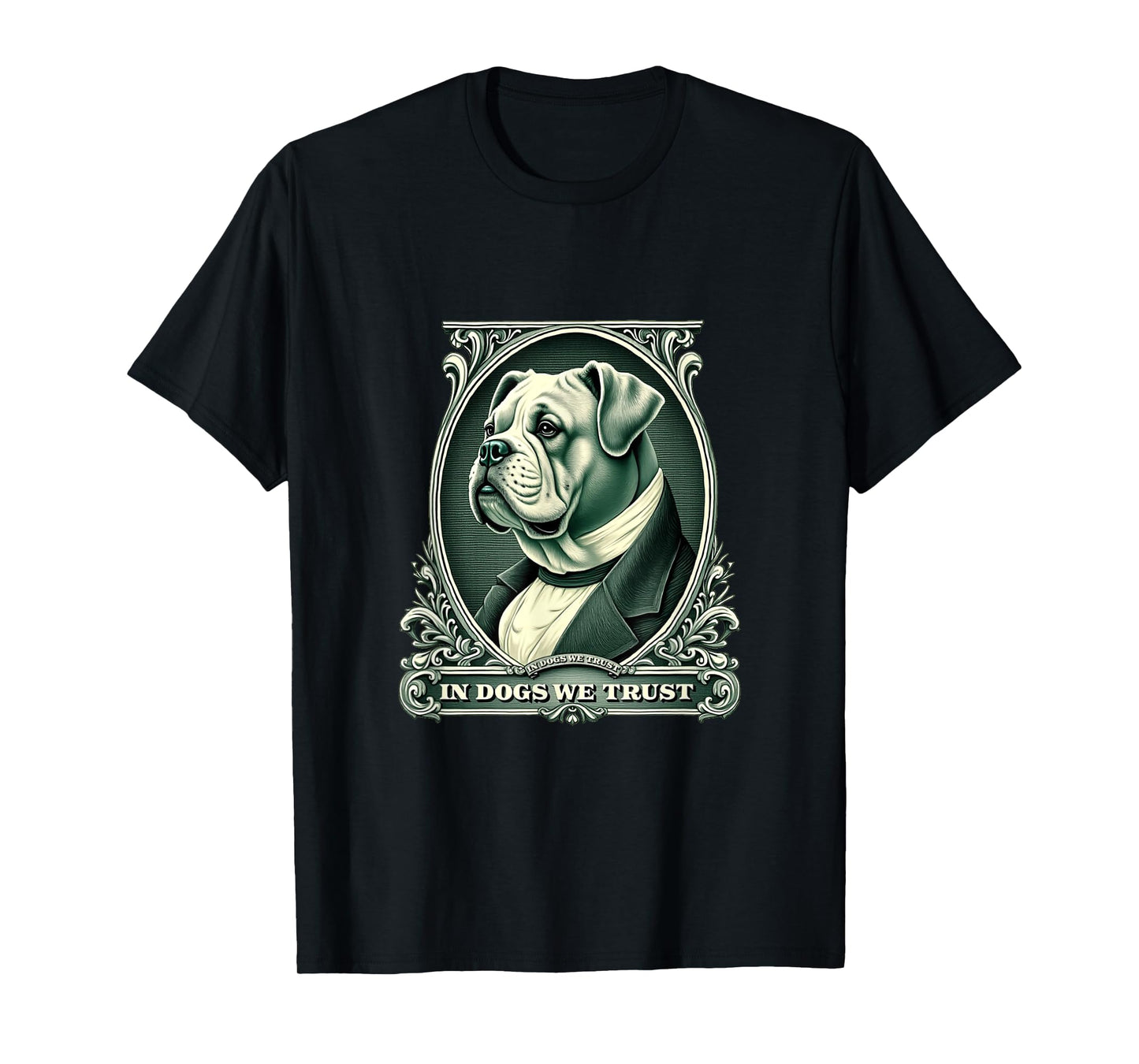 In English Bulldog We Trust Funny Vintage Bulldog Dog T-Shirt