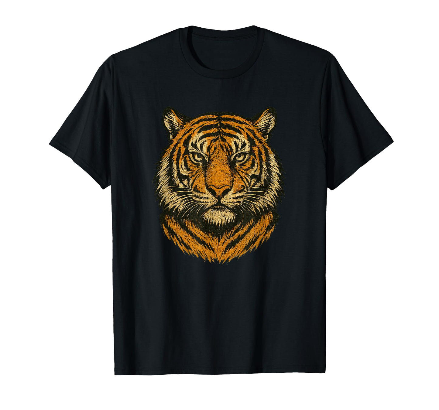Vintage Tiger Head Graphic Art Shirt for Wildlife Lovers T-Shirt