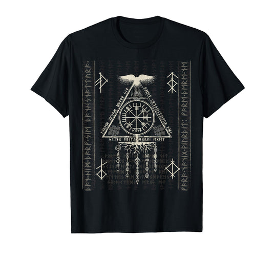 Compass Vegvisir Viking Symbol Nordic Rune Celtic Yggdrasil T-Shirt