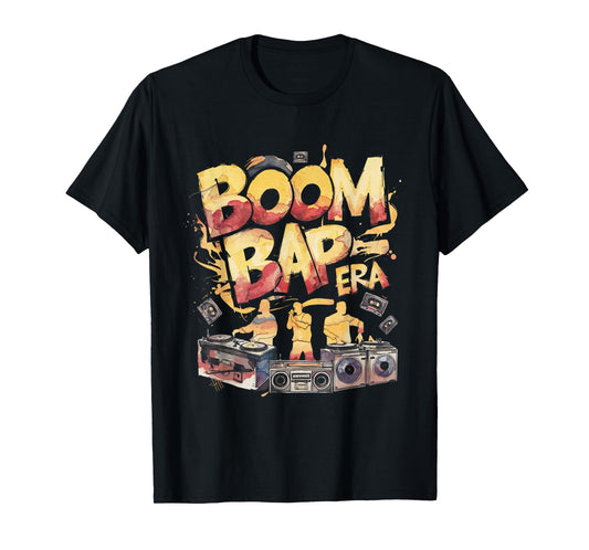 Vintage 90s Hip-Hop BOOM BAP ERA Watercolor Art Design T-Shirt