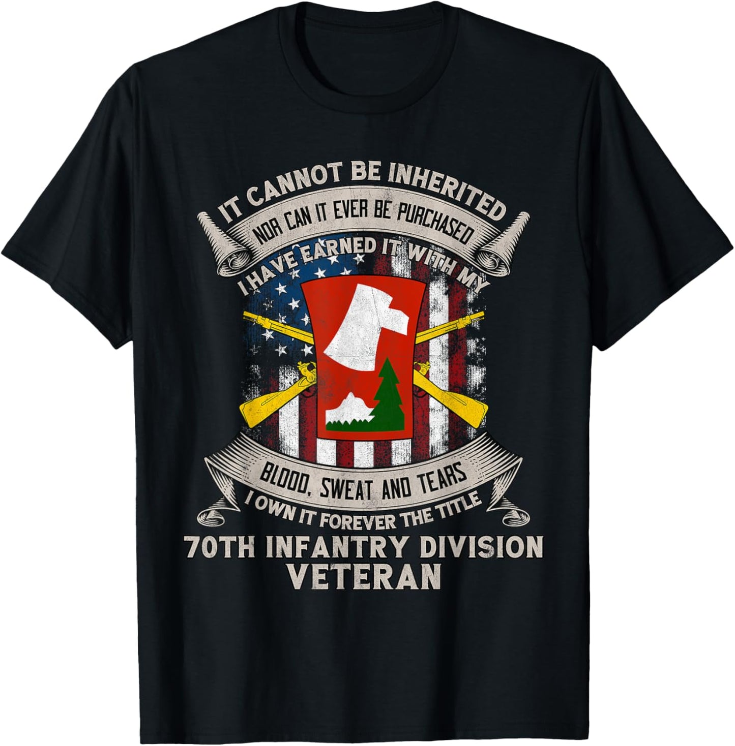 70th Infantry Division Veteran Vintage Wwii Gift Tee T-shirt