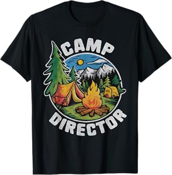 Retro Camp Director Camping Summer Camp Funny Camper Staff T-Shirt