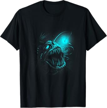 Anglerfish Deep Sea Creatures Angler Fish Ocean Sea Monster T-Shirt