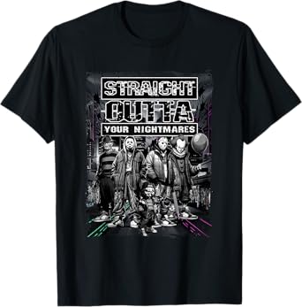 Vintage Horror Halloween Scary Straight outta nightmare lb51 T-Shirt