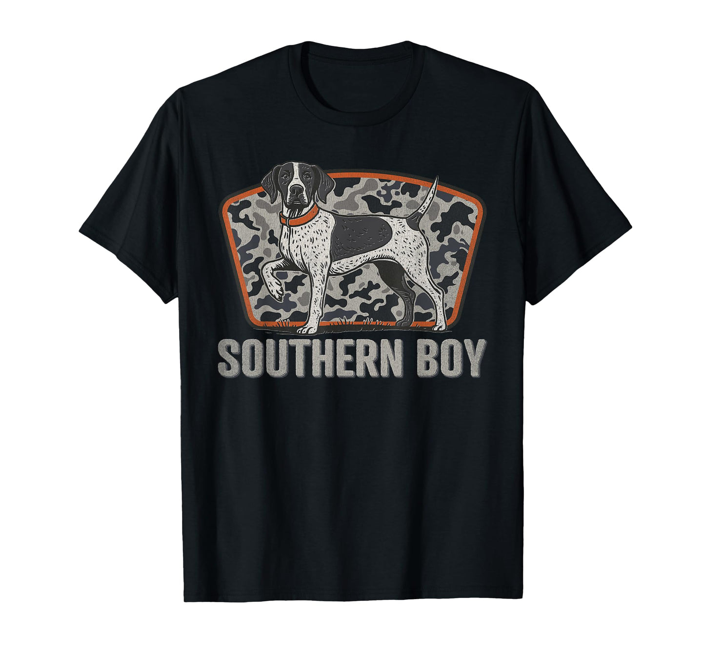 Southern Boy Hunting Dog Camo Retro Outdoor Local Boy Pride T-Shirt