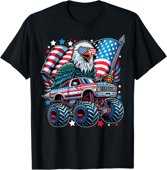 4th Of July Shirts Boys American Flag Eagle Usa Shirt Kids T-shirt