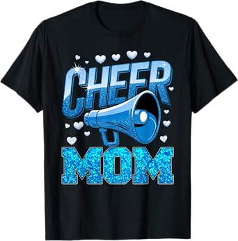Cheer Mom Blue White T-Shirt