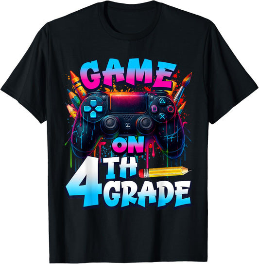 Controller Game On 4th Grade First Day School Boys Tee by TeeBrew