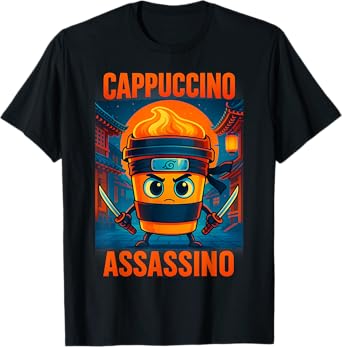 Cappuccino Assassino Italian Brainrot Funny Meme Boys Girls T-Shirt