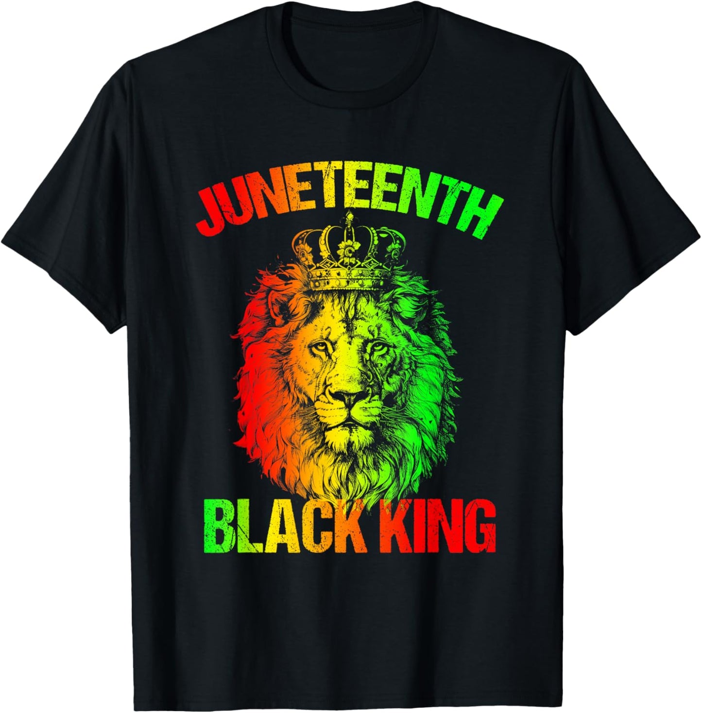 Juneteenth African American Black Lion 1865 King Men T-Shirt