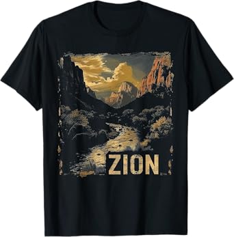 Zion - US National Park Vintage Men Women Kids Retro T-Shirt