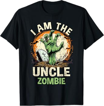 I Am The Uncle Zombie Halloween Costume Zombie Family T-Shirt