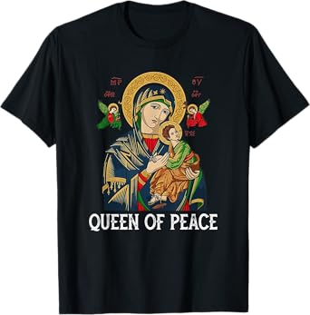 Our Lady of Perpetual Help Blessed Mother Mary Catholic T-Shirt