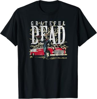 Grateful Dead Skeleton with Classic Car Vintage Band T-Shirt