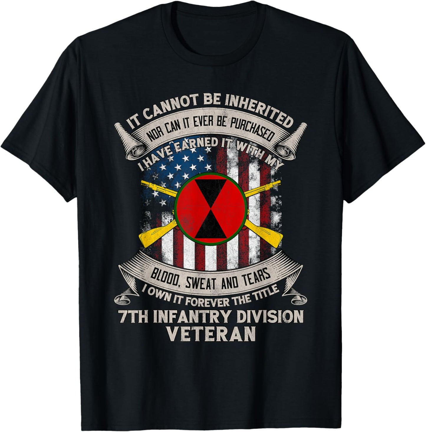 7th Infantry Division Veteran Fort Ord Fort Lewis Gift Tee T-shirt