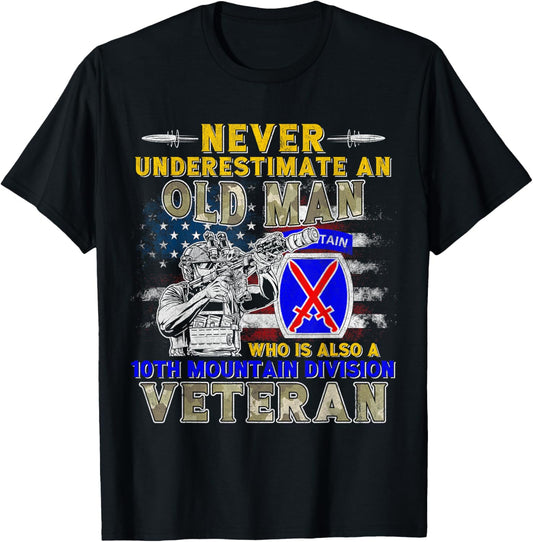 10th Mountain Division Veteran Fort Drum New York Gift Tee T-shirt
