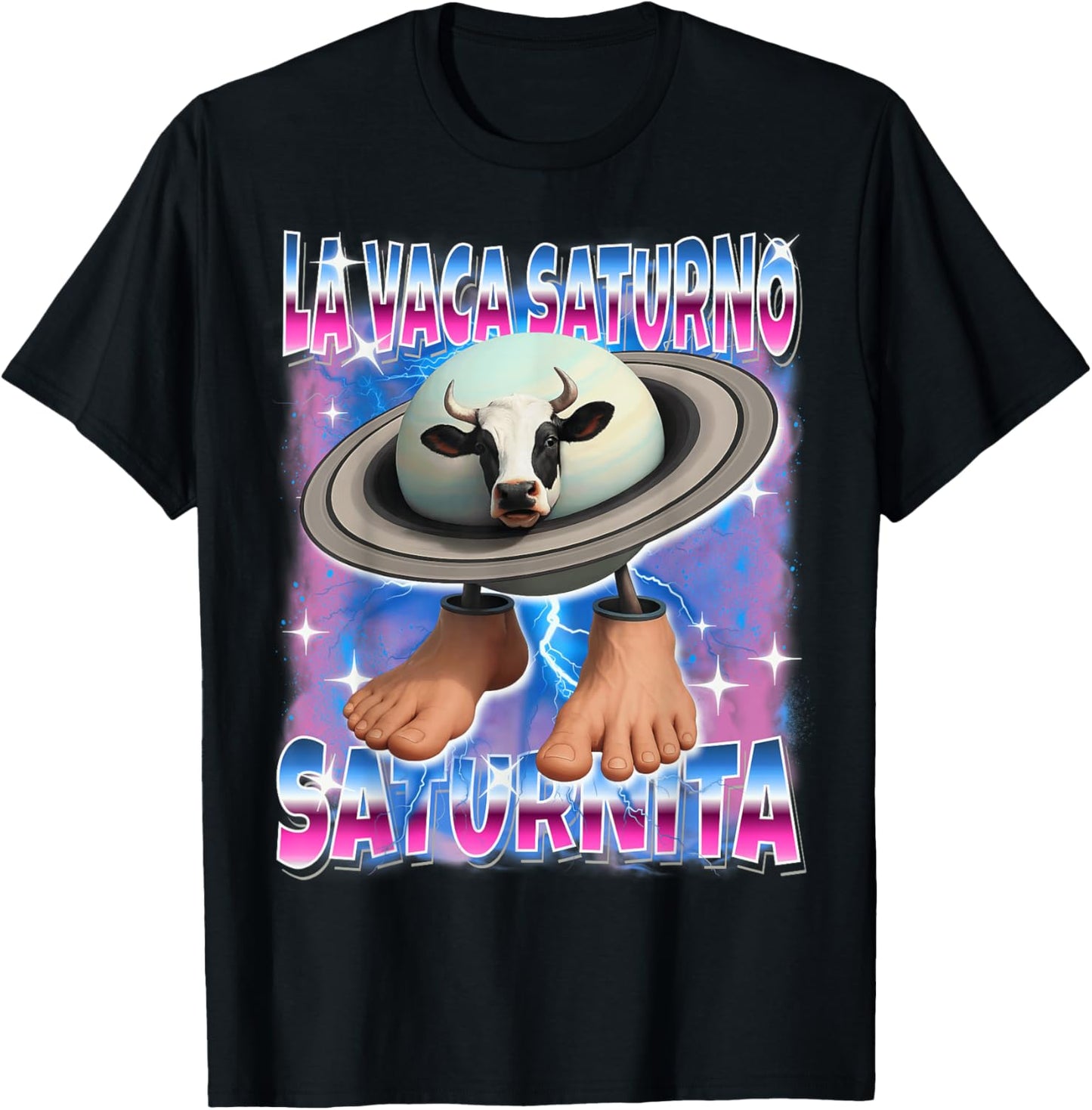 La-Vaca-Saturno-Saturnita Italian-Brainrot AI Generated Kids T-Shirt