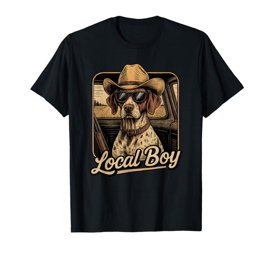 Local Boy Hunting Dog Retro Southern Country Pride Vintage T-Shirt