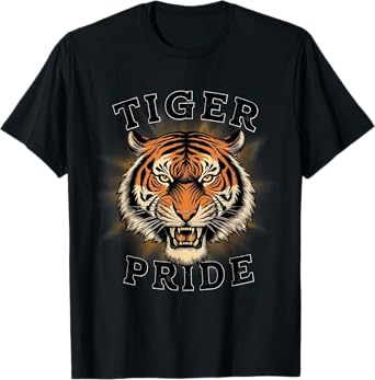 Tiger Pride Fearless Tigers Mascot vintage School Sports Gam T-Shirt