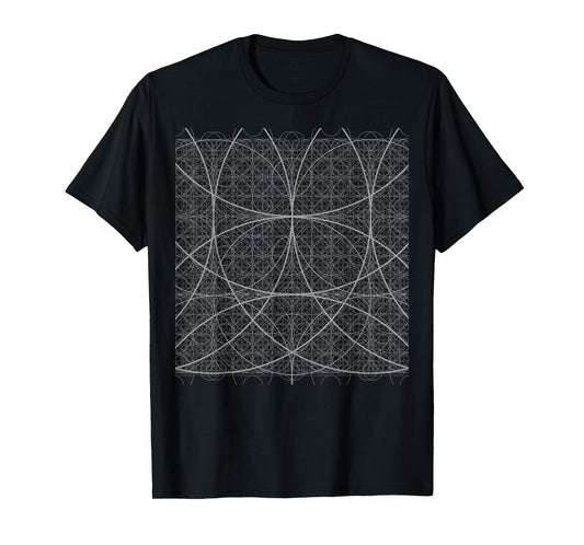 Circular Space Sacred Geometry Circles Flower of Life T-Shirt