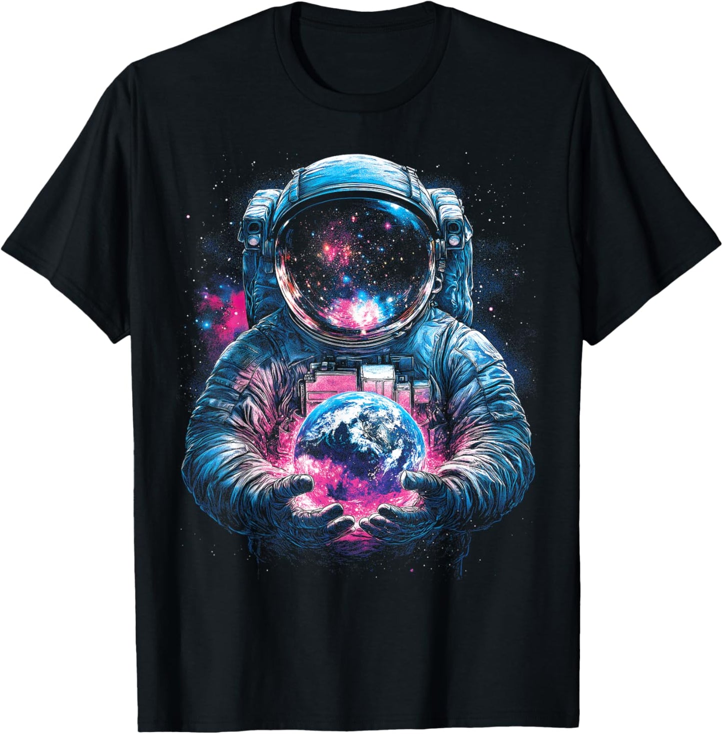 Astronaut Planet Earth Outer Space Galaxy Universe Science T-Shirt