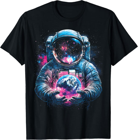 Astronaut Planet Earth Outer Space Galaxy Universe Science T-Shirt