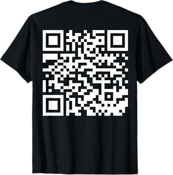 (On Back) Funny QR Fck You Code Middle Finger Sarcasm Saying T-Shirt
