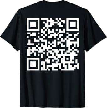 (On Back) Funny QR Fck Off Code Saying Quote For Men Women T-Shirt