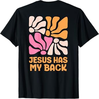 Jesus has my back kids boho Christian girls T-Shirt