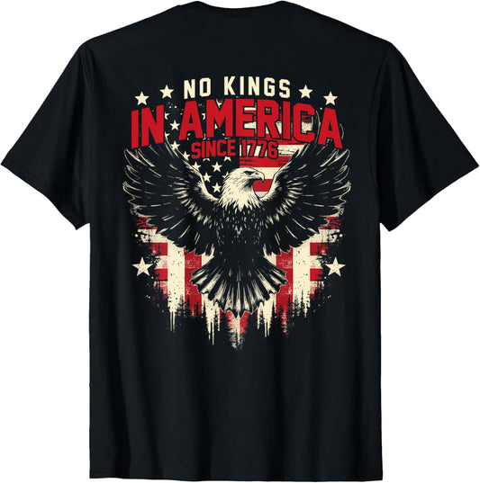 (on Back) No Kings In America Since 1776 Usa Flag Vintage T-shirt