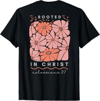 Colossians 2:7 Roots in Christ Scripture Christian Vintage T-Shirt