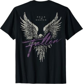 Hip Hop Vintage Edgy Urban Y2K Back Print Streetwear Angel T-Shirt