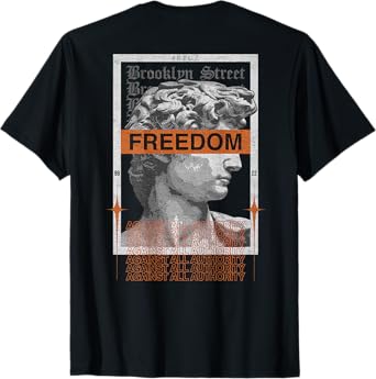 Hip Hop Vintage Hipster Edgy Urban Y2K Back Print Streetwear T-Shirt