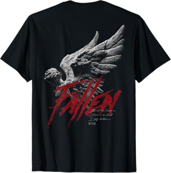 Hip Hop Vintage Edgy Urban Y2K Back Print Streetwear Angel T-Shirt