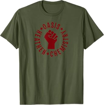 Oasis – Amazon Exclusive Heathen Chemistry 2002 Olive T-Shirt