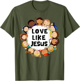 Kids Love Like Jesus Christian God Son Toddler Graphic Tee T-Shirt