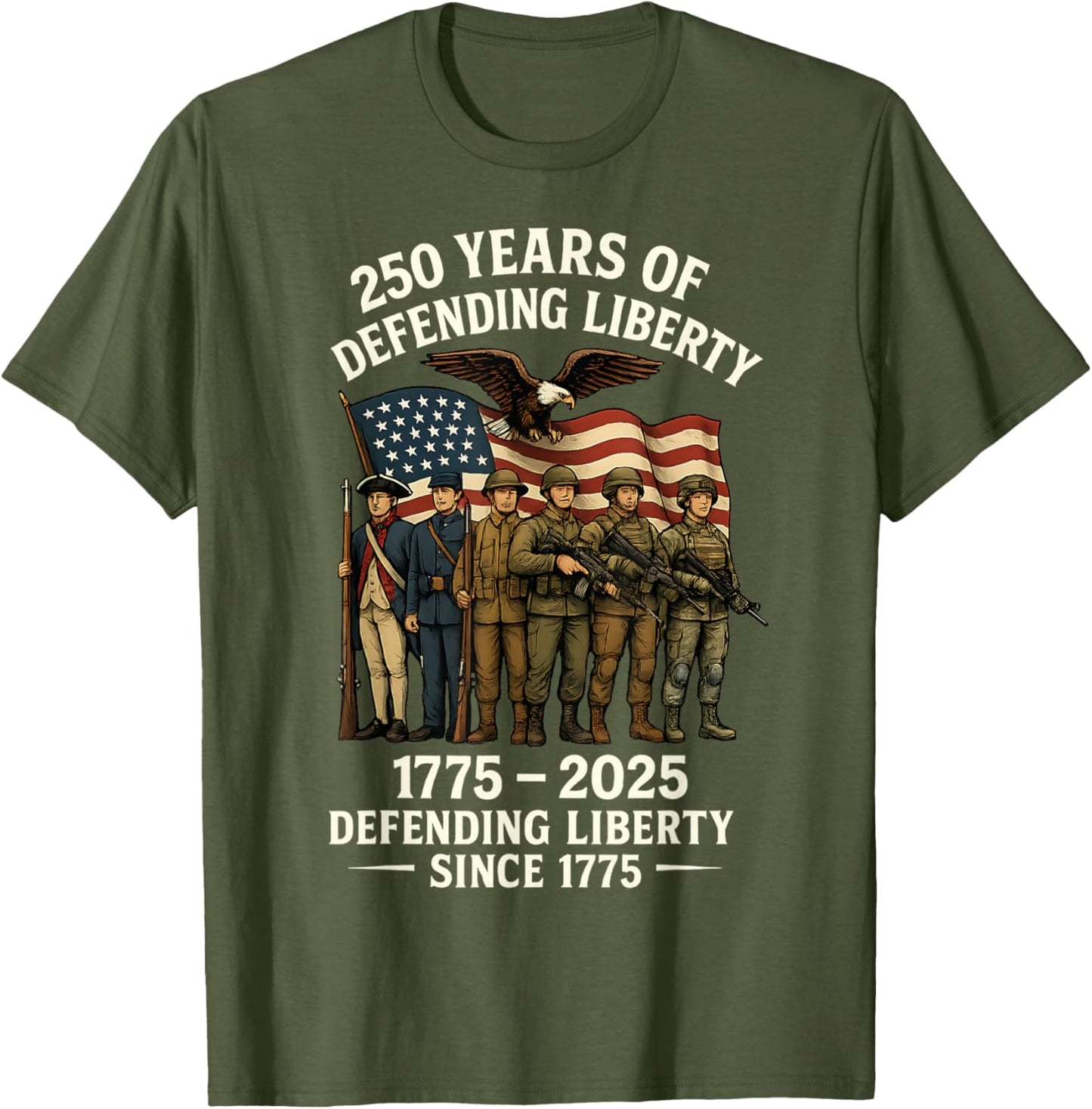 Patriotic USA Army Us Military Parade 250th anniversary 2025 T-Shirt