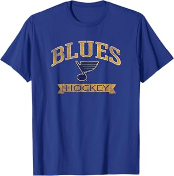 St. Louis Blues Vintage Hockey Royal Officially Licensed T-Shirt